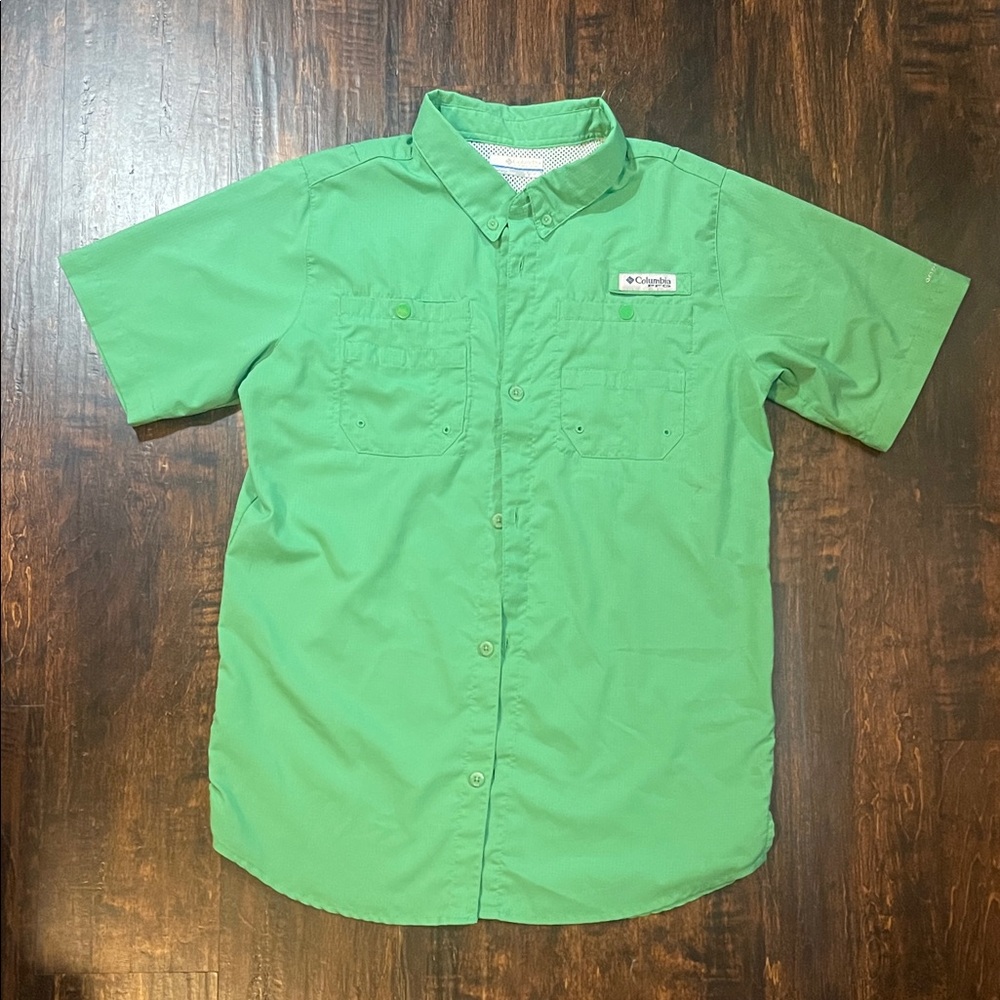 Columbia Youth Green Short Sleeve Shirt